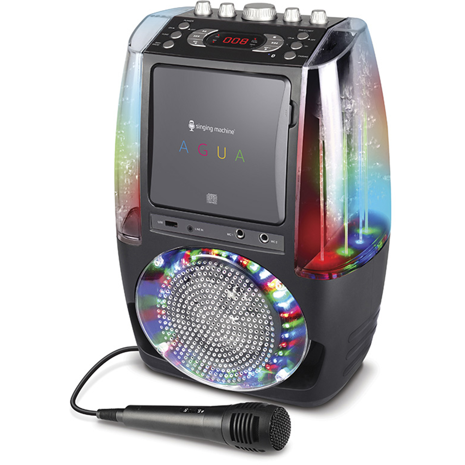 Singing Machine Agua SML605 At Home Karaoke System w/ LED Disco Lights